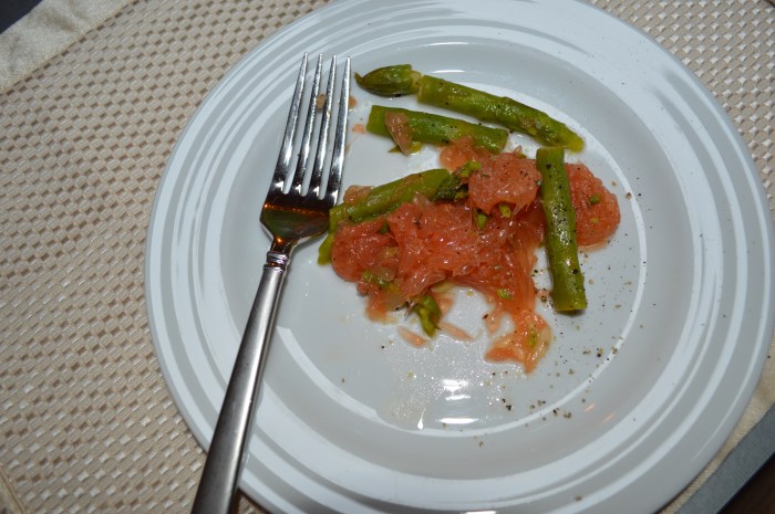 Grapefruit and Asparagus Salad with Cracked Pepper